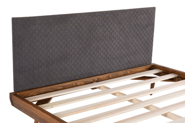 Luna Masis Houten Bedframe, 100x200 cm, Walnoot