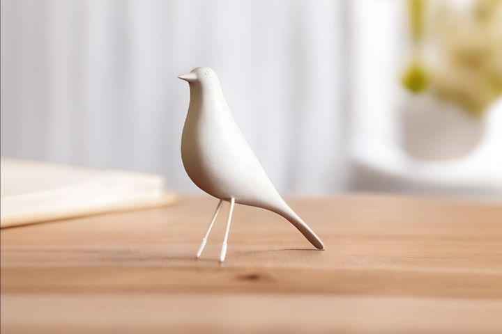 Whitebird Skandinavische Vogelfigur, Weiß