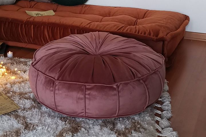 Junia Vintage Vloerkussen, Roze