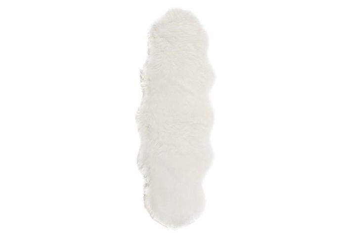 Alaska Fellteppich, 60x180 cm, Weiß