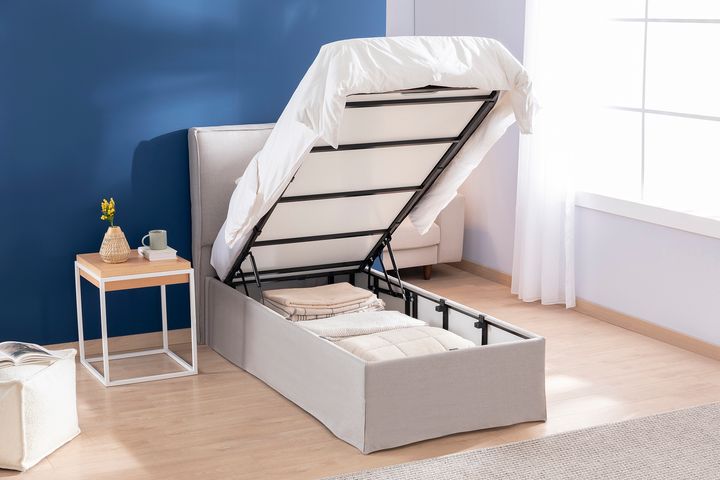 Luna Sage Boxspring Set, 90x190 cm, Grijs