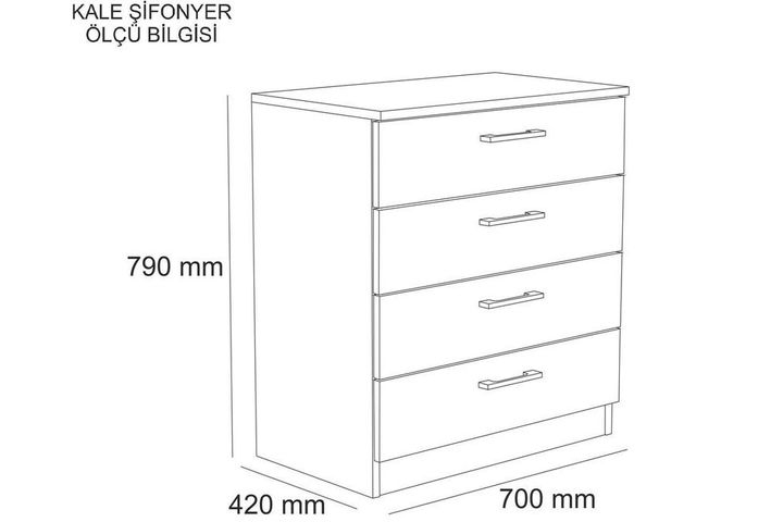 Tideway Ladekast met 4 Lades, Wit