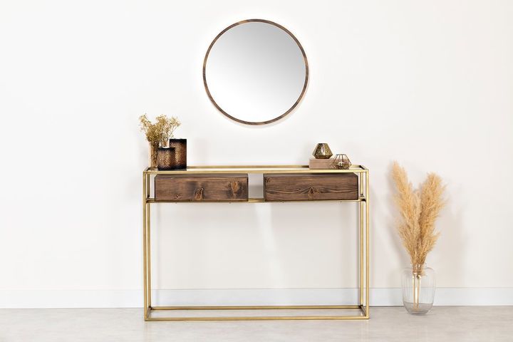 Wychwood Consoletafel met Lades, Walnoot