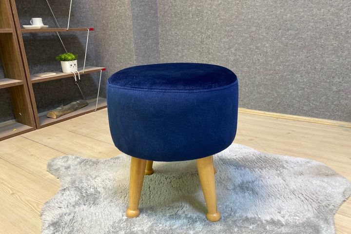 Asedia Maeve Schommelstoel, Donkerblauw & Natuurlijke Kleur