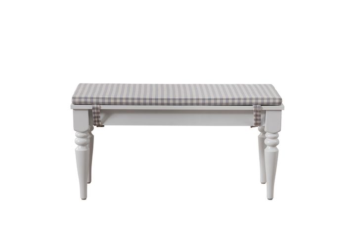 White Bank Grijs Kussen, 85 Cm