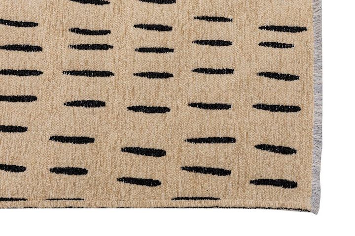 Sprinkle Stripes Reversible Children Rug, 125 x 180 cm, Brown & Black