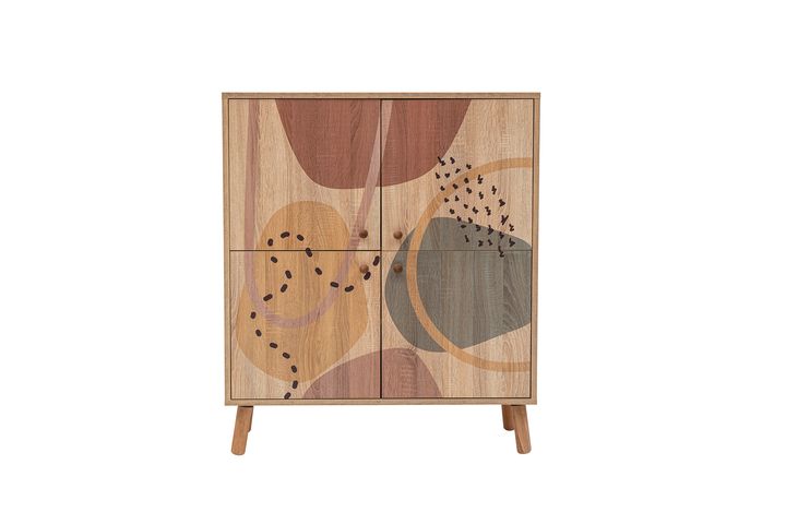 Form Multifunctionele Kast met Houten Poten