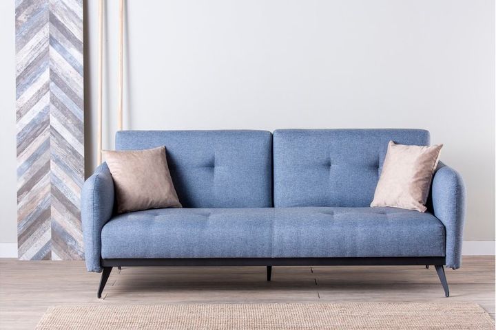 Futon Ron 3-Sitzer Sofa, Blau