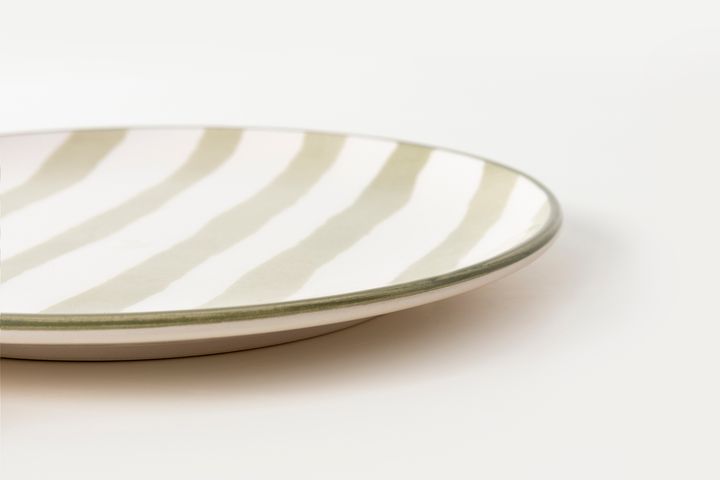 Verde Lines Dessert Plate, 21 cm, Green