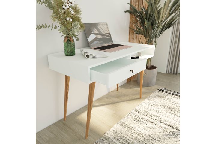 Bi̇Mossa Janus Bureau Met Planken En Laden, Wit, V5110
