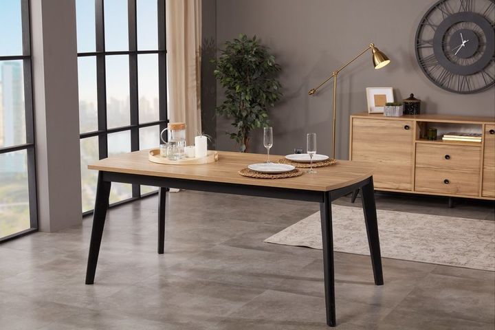 Eti Fixed Dining Table, 90 x 170 cm, Walnut