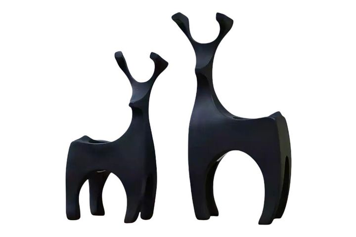 Kubieke Hertenkaarshouder, Zwart