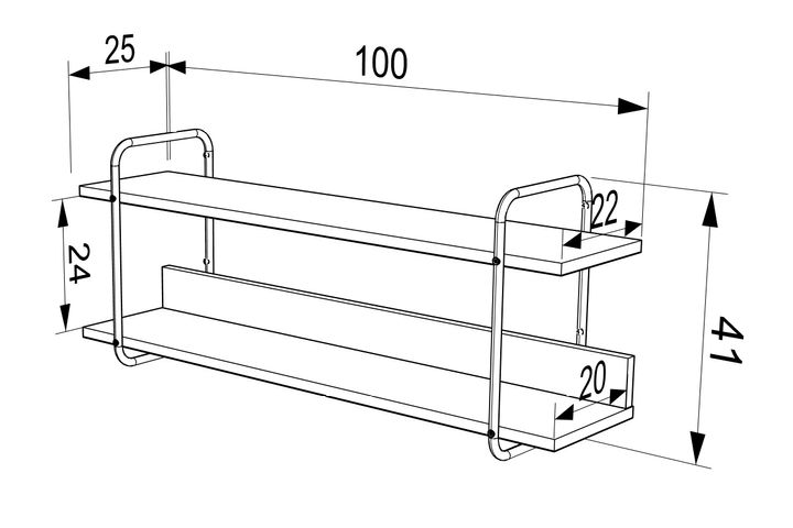 Loft Home Wall Mount Shelf, White