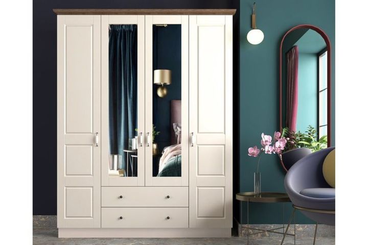 Klistra 4 Door Wardrobe, White
