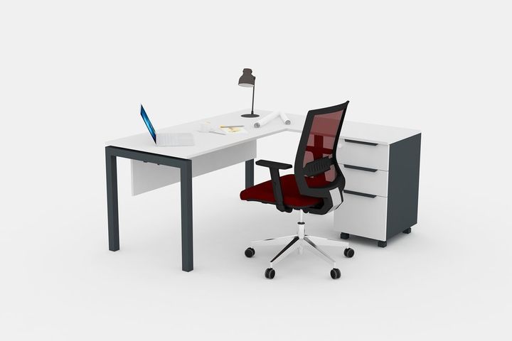 Lambeth Galaxy Bureau, 180 cm, Wit