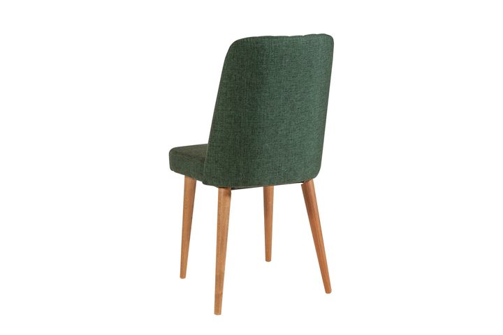 Vina Dining Chair, Green & Oak