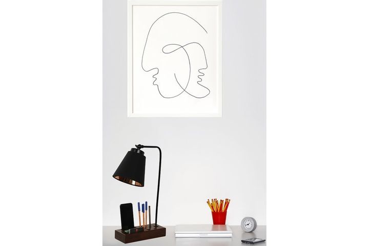 Lila Tafellamp, Zwart