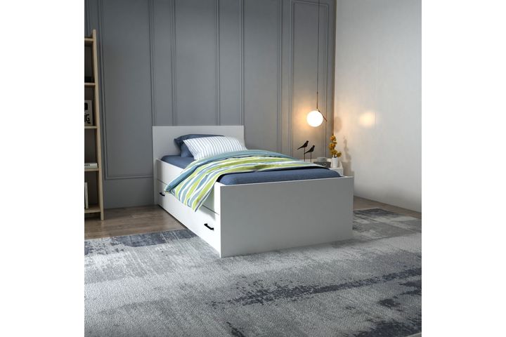 Arnetti Sofia Bedframe met Onderbed, 90x190 cm, Wit