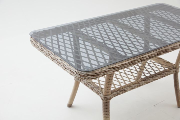 Pirus Rattan 3+1+1 Tuinloungeset, Beige