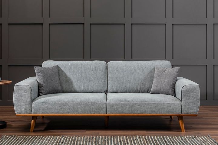 Merina 3-Zitsbank In Chenille, Grijs