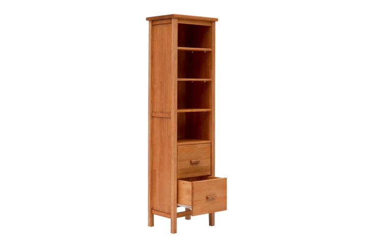 Ranch Boekenrek met 4 Rekken & Lades, Eik