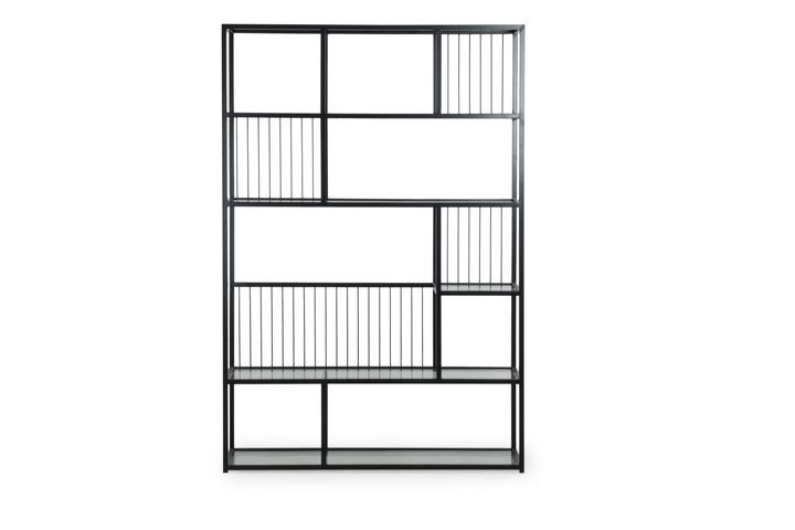 Lola Metalen Boekenkast, Zwart, 120 Cm