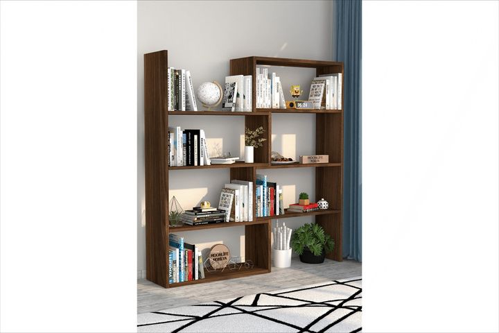 Pythagoras Bookcase, 118 cm, Walnut