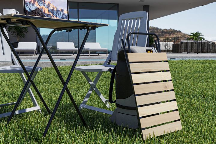 Bino Opklapbare Tuintafel, Creme