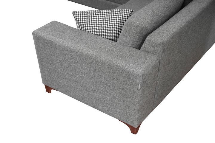 Masse Hoekbank Links, Grijs