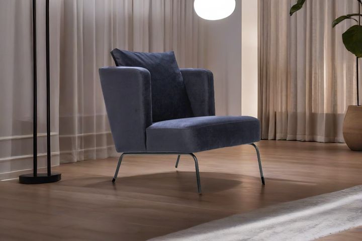 Stoere Fauteuil, Donkerblauw