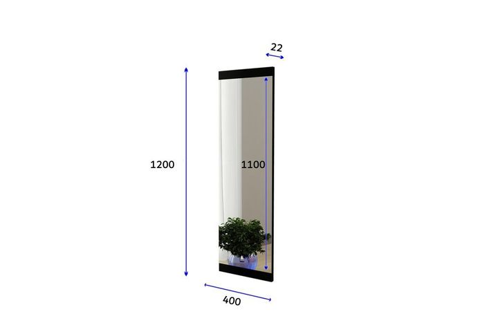 Mone Decoratieve Staande Spiegel, Zwart