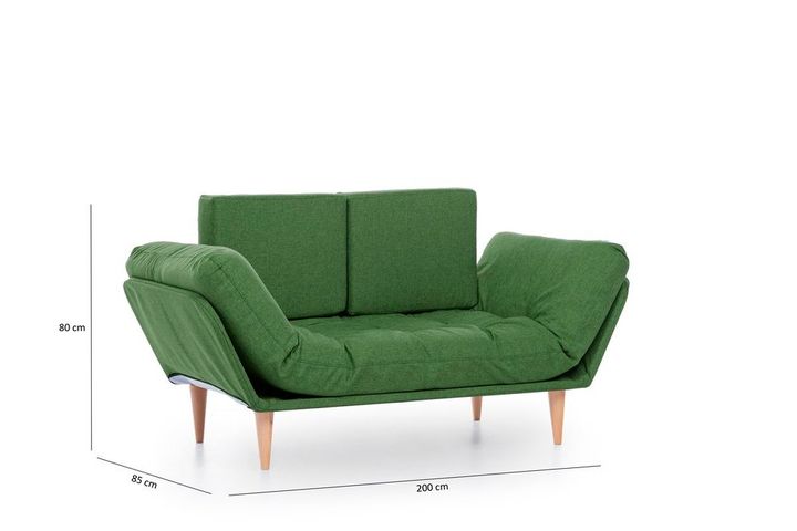 Futon Nina 2-Zitsbank, Groen