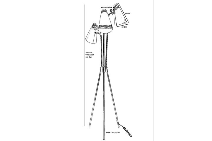 Lumexx Acacia Vloerlamp Met Laserkop, Verouderd
