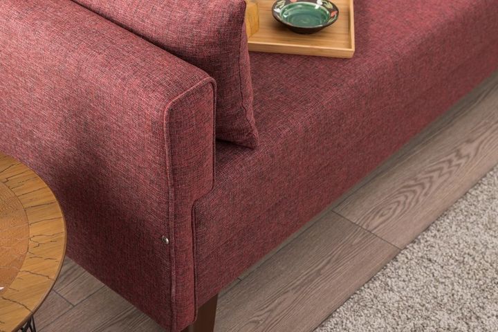 Bella Soft 3-Zitsbank, Wijnrood