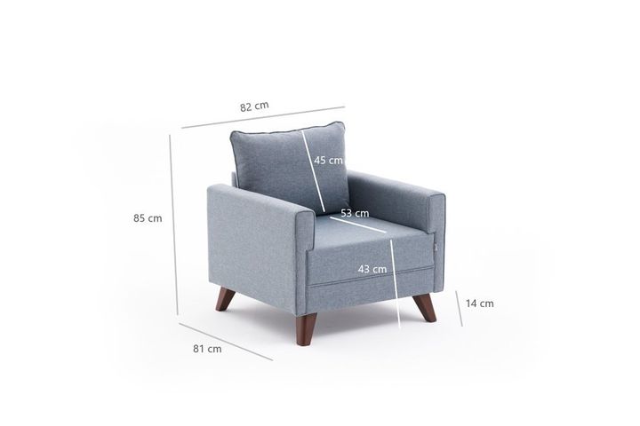 Bella Soft Fauteuil, Blauw