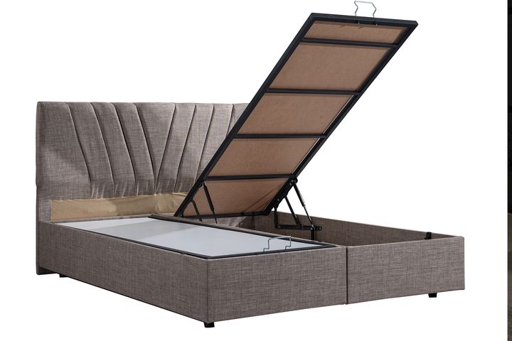 Francisco Boxspringbedset, 140x190 cm, Lichtbruin