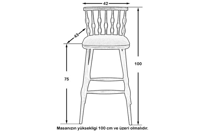 Drop Bar Stool, Light Wood