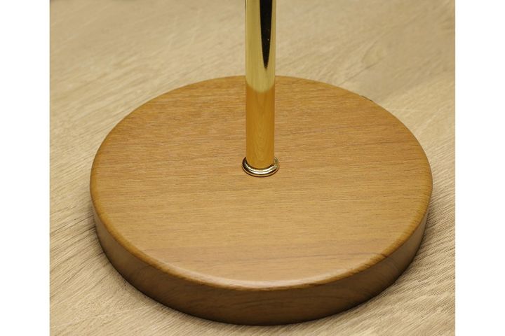 Homing Sera Tafellamp met Houten Poten, Notenhout