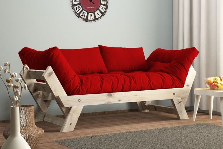 Woodesk Aller Massief 2-Zitsbank, Rood en Wit