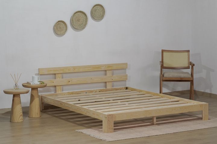 Axel Eko Berlin King Size Bed, 150 x 200 cm, Natural