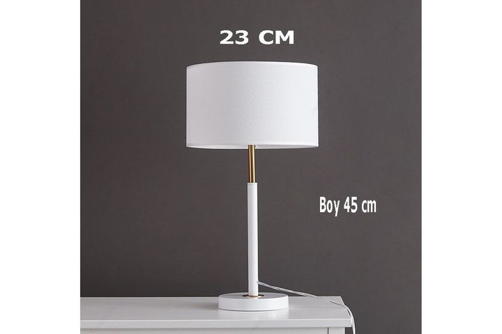 Modern Fabric Table Lamp, Black & White