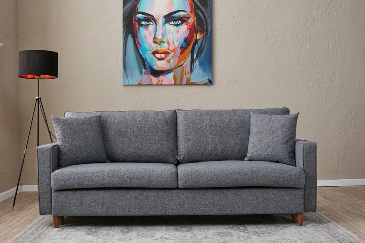 Eva-Serie 3-Zitsbank Met Bed Functie, Grijs