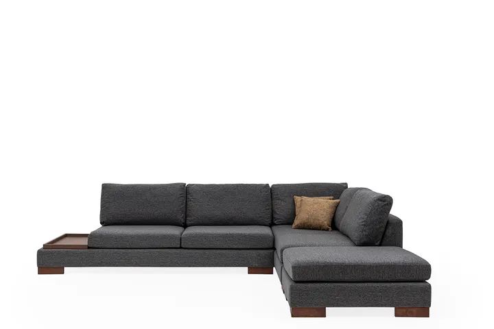 Tulip Hoekbank Rechts, Antraciet (Zonder pouf)