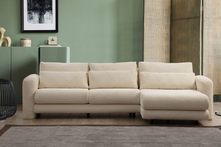 Lilly Hoekbank Rechts met Lont, Wit