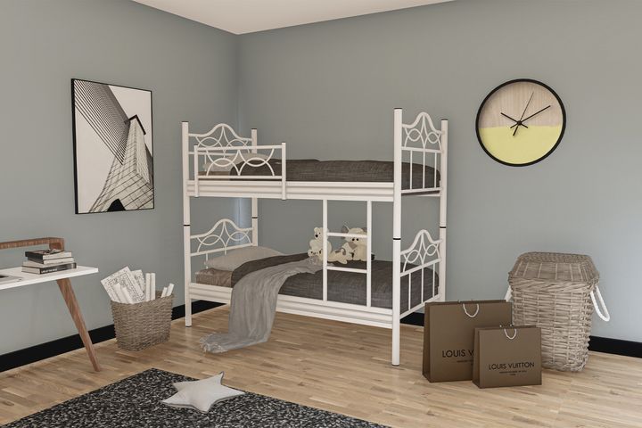 Hadley Stapelbed, 90x190cm, Wit