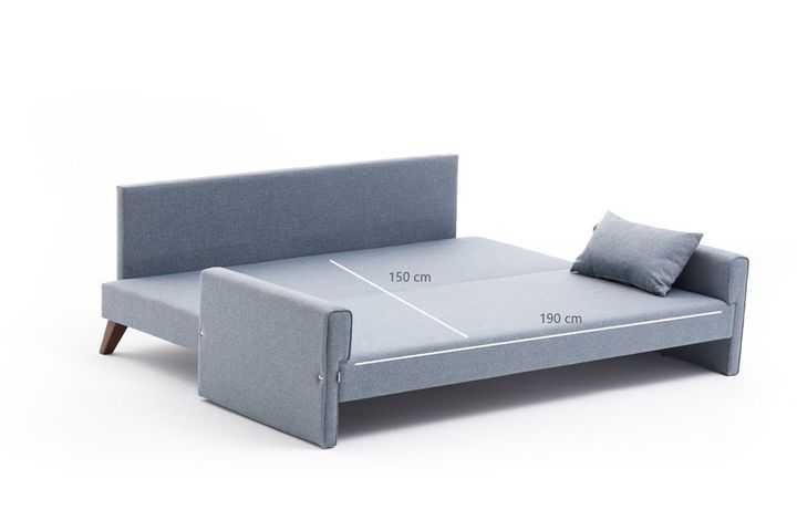 Bella Soft Slaapbank, Blauw
