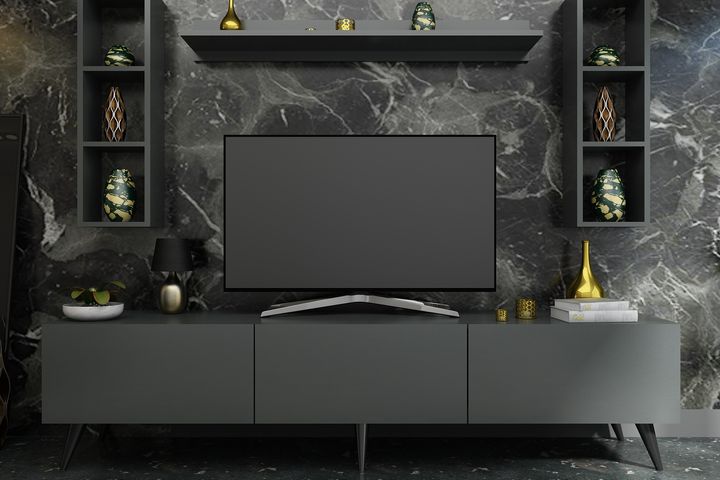 Festival TV Unit, 180 cm, Anthracite