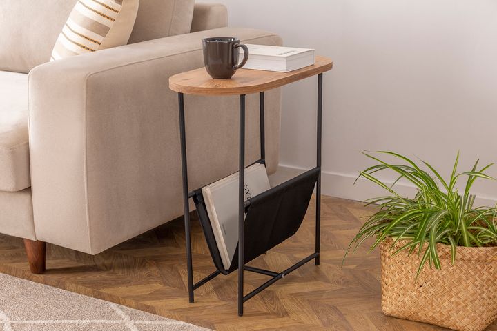 Vivense Covent Side Table with Magazine Rack