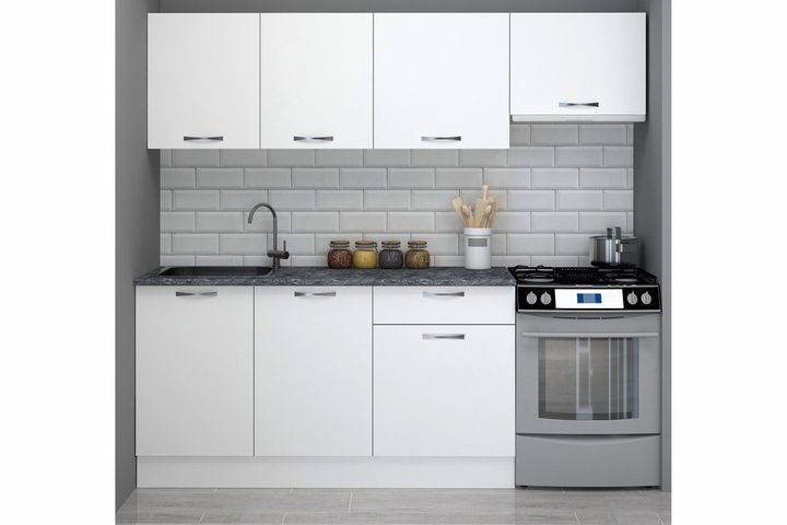 Volterra Keukenkast, 220 cm, Wit