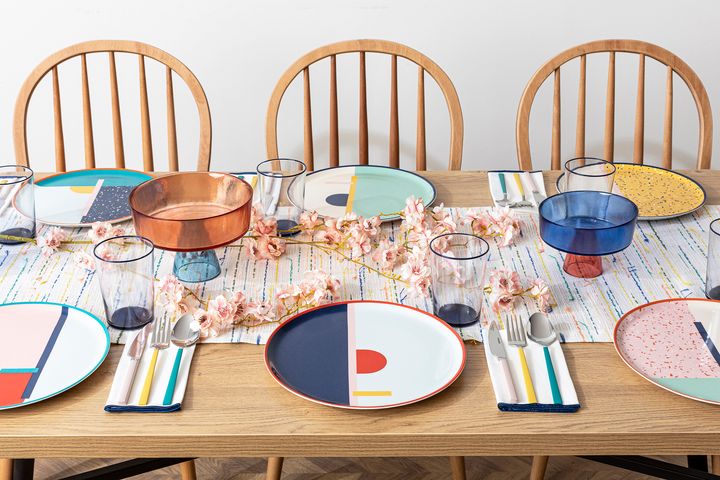 Conico Serving Bowl, 20 cm, Orange & Blue